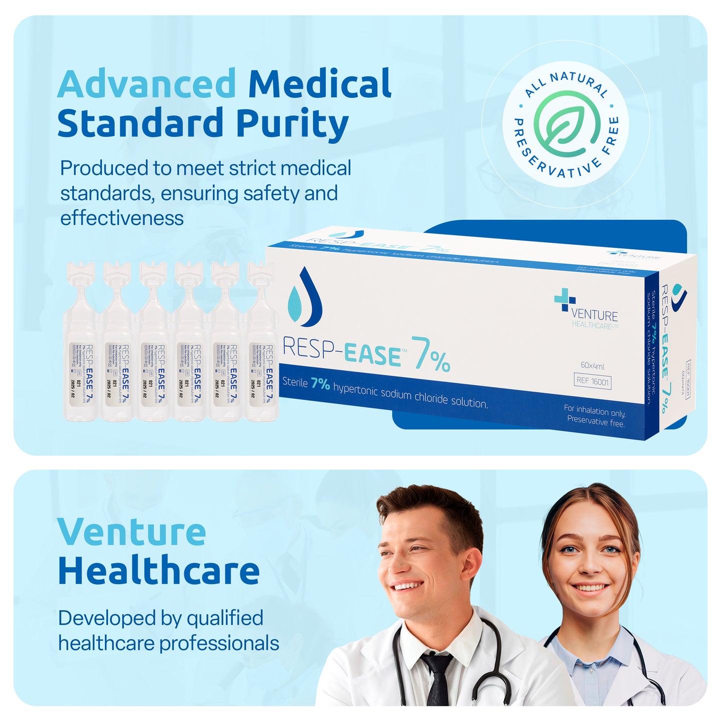 Resp-Ease 7% Hypertonic Saline Solution for Inhalation via Nebulizer